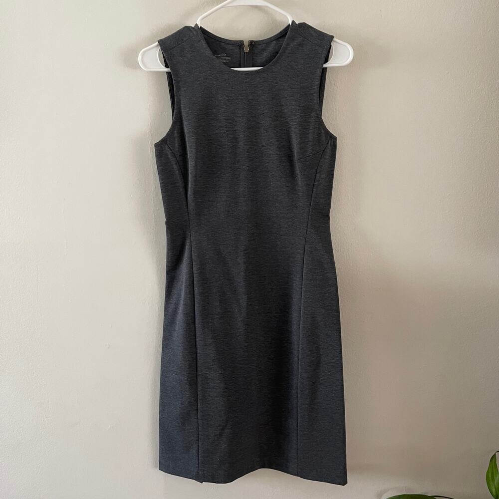 QOR Performance Ponte Sheath Dress XS Womens Heather Gray Sleeveless Travel